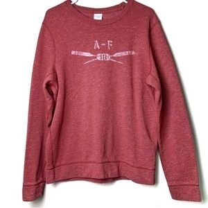 Abercrombie & Fitch Red Vintage Sweatshirt